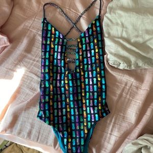 San Lorenzo Pineapple Reversible One-Piece Swim